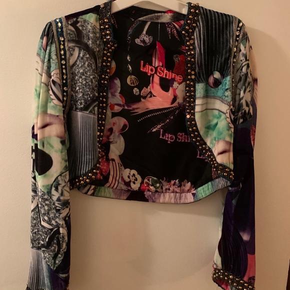 Custo Barcelona Jackets & Blazers - Runway Custo silk cropped blazer